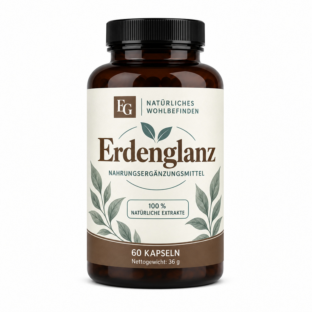 Erdenglanz – Produktverpackung in einer Studioaufnahme
